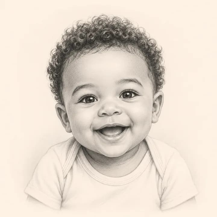 A warm baby portrait representing the name Erich.